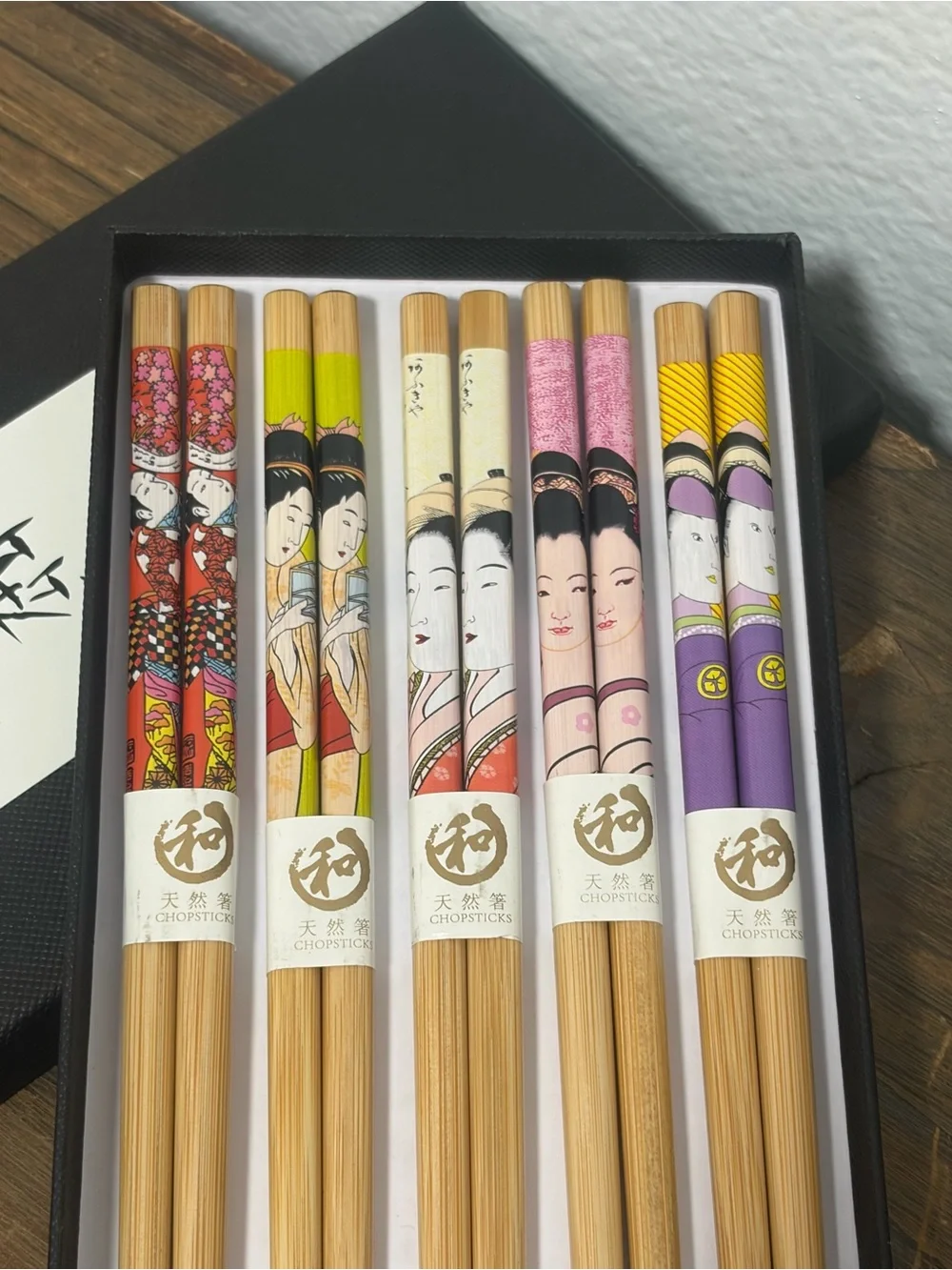 Geisha Chopsticks Set (5) - NIB